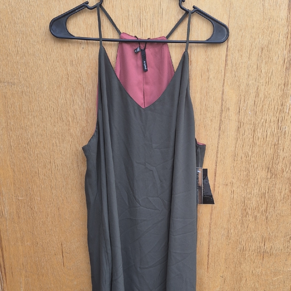 Gray and Pink Strappy Dress